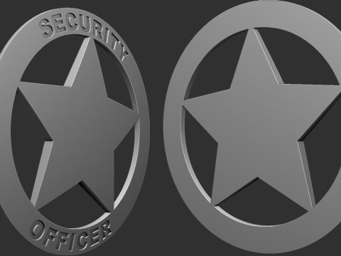 Security Officer Badge 3D 打印模型