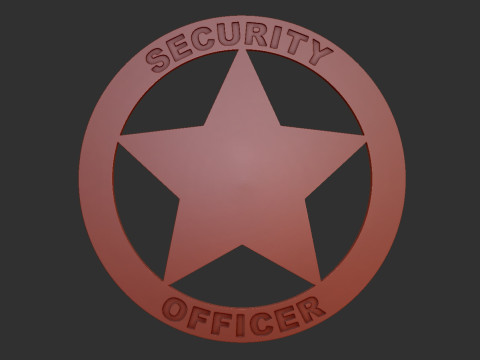 Security Officer Badge 3D 打印模型