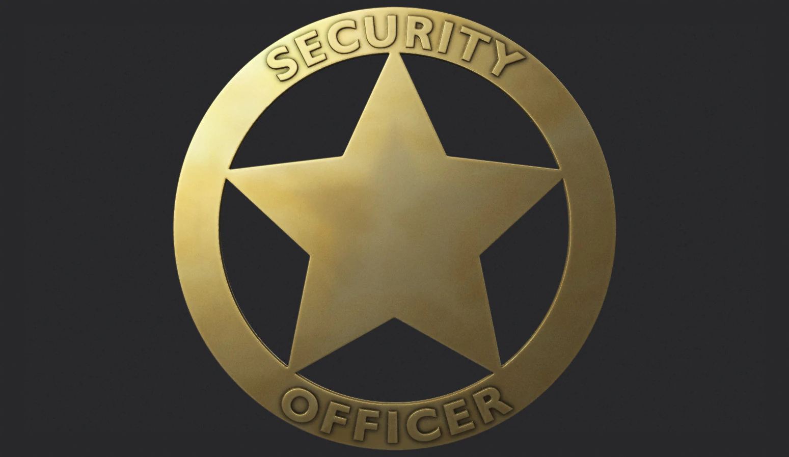 Security Officer Badge 3D Print Model .c4d .max .obj .3ds .fbx .stl .blend 