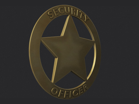 Security Officer Badge 3D Принт Модель