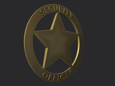 Security Officer Badge 3D Print Model