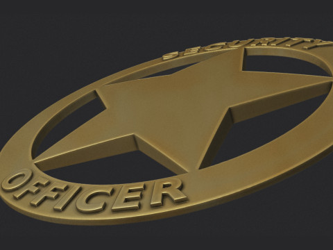 Security Officer Badge 3D Принт Модель