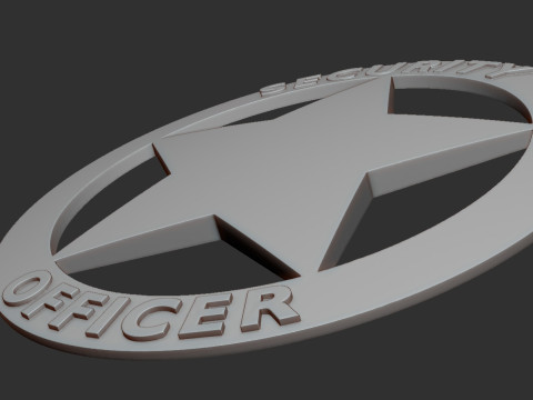 Security Officer Badge 3D Принт Модель