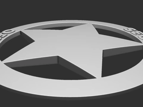 Security Officer Badge 3D Print Model