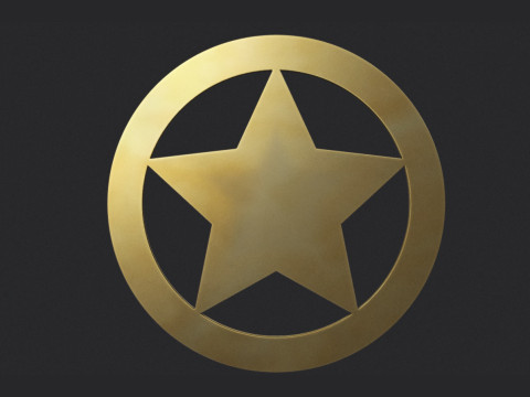 Security Officer Badge Model Cetak 3D