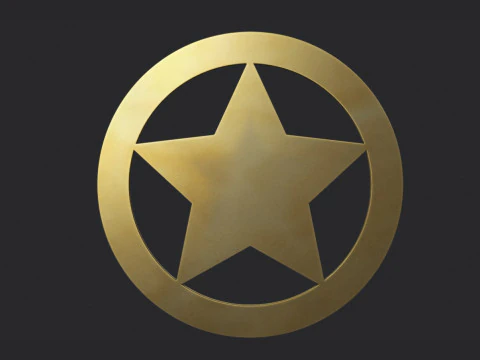 保安员徽章 3D 打印模型