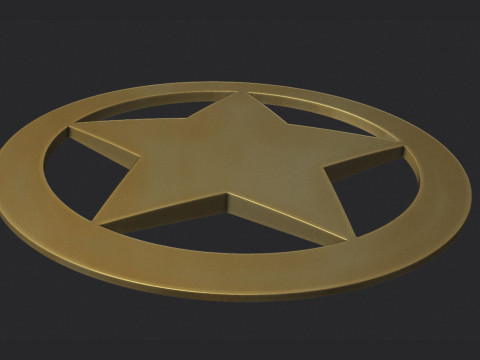 Security Officer Badge Model Cetak 3D