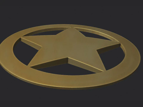 Security Officer Badge 3D Print Model