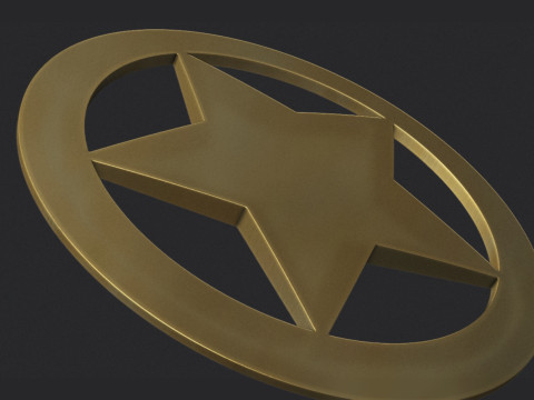 Security Officer Badge Model Cetak 3D