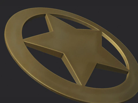 Security Officer Badge 3D Print Model
