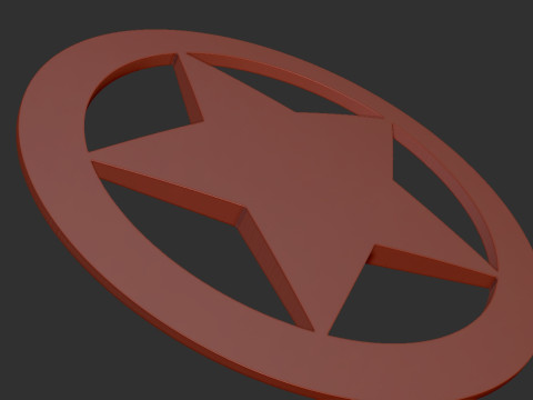 Security Officer Badge Model Cetak 3D