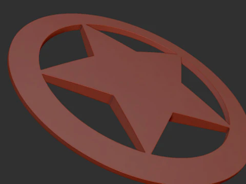 Security Officer Badge 3D Print Model