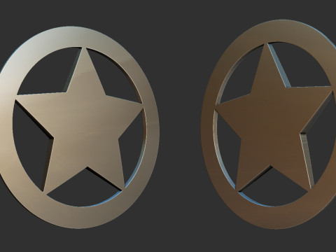 Security Officer Badge Model Cetak 3D