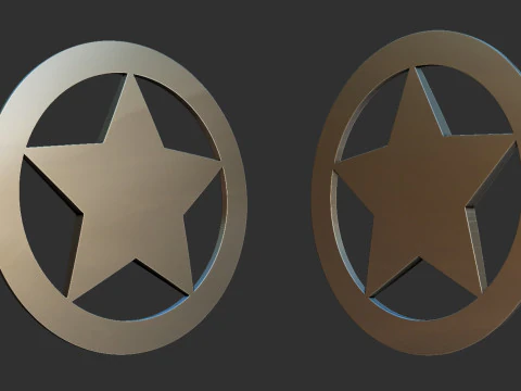 Security Officer Badge 3D Print Model