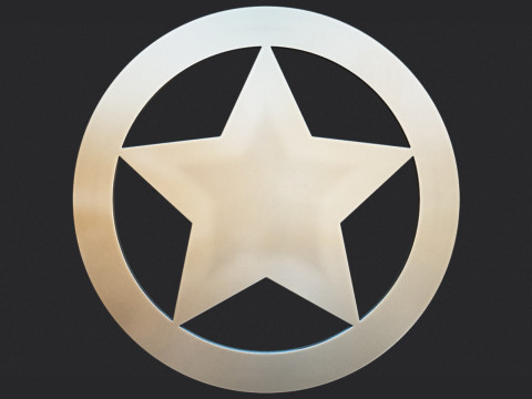 Security Officer Badge Model Cetak 3D