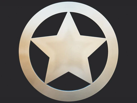 Security Officer Badge 3D Print Model