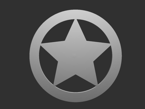 Security Officer Badge Model Cetak 3D