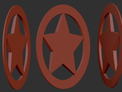Security Officer Badge Model Cetak 3D