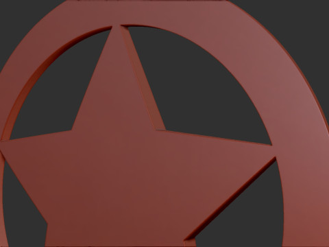 Security Officer Badge Model Cetak 3D
