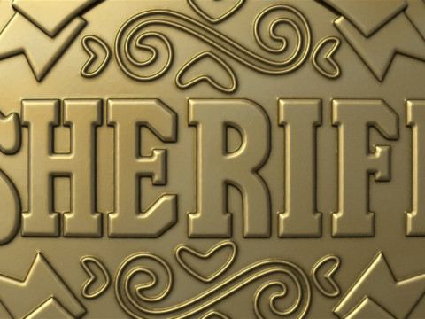 Sheriff Star Badge 3D Baskı Modeli
