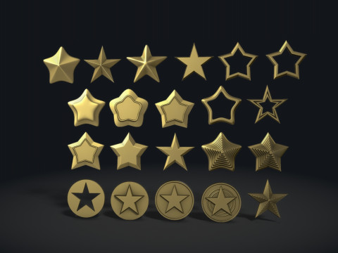 Stars Set 3D Druckmodell