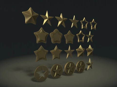 Stars Set 3D Print Model