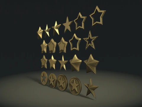 Stars Set 3D Print Model