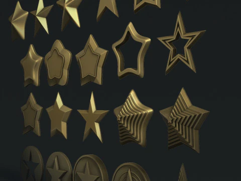 Stars Set 3D Print Model