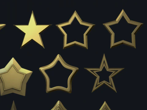 Stars Set 3D Print Model