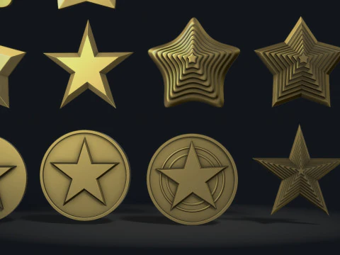 Stars Set 3D Print Model