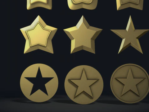 Stars Set 3D Print Model