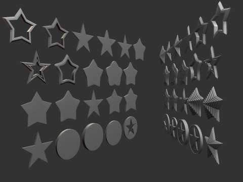 Stars Set 3D 打印模型