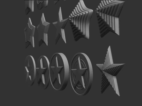 Stars Set 3D Print Model
