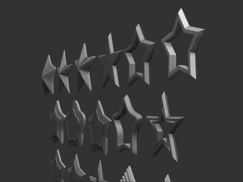 Stars Set 3D Print Model