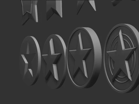 Stars Set 3D Print Model