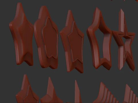Stars Set 3D Print Model