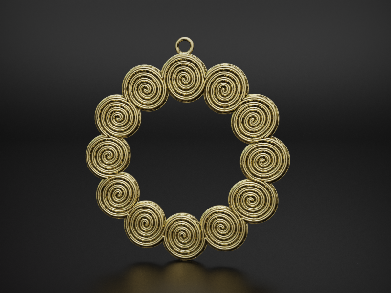 Spiral Earrings 3D Принт Модель .c4d .max .obj .3ds .fbx .stl .blend