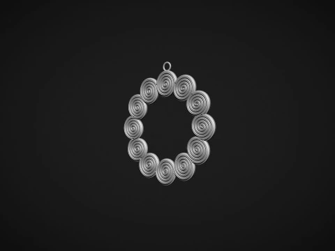 Spiral Earrings 3D Print Model