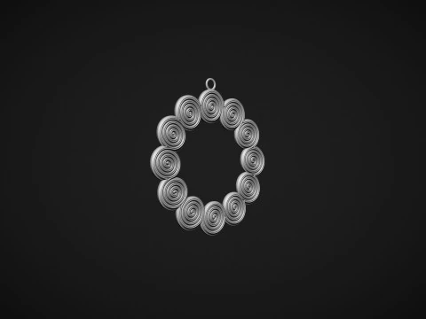 Spiral Earrings 3D Print Model