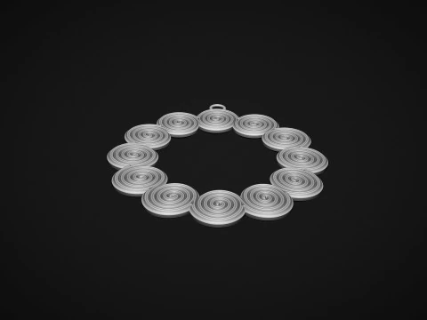 Spiral Earrings 3D Print Model