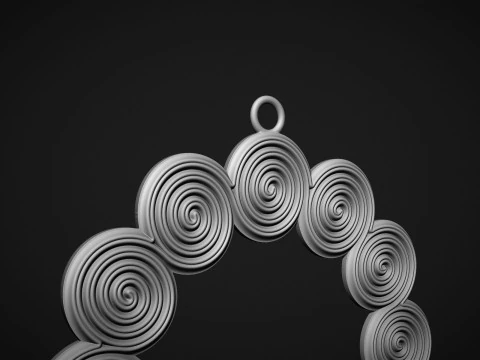 Spiral Earrings 3D Print Model