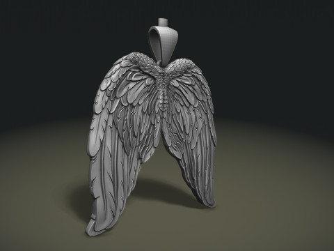 Angel Wings Pendant 3D Print Model