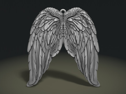 Angel Wings Pendant 3D Print Model