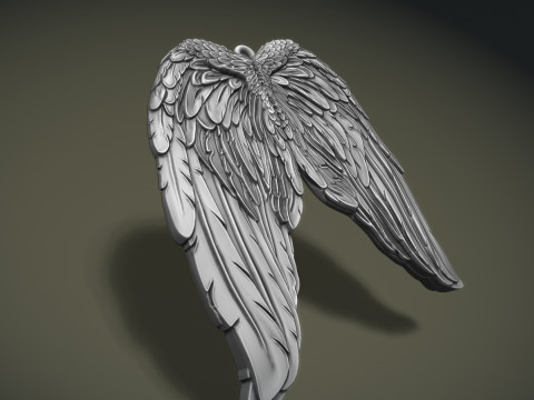 Angel Wings Pendant 3D Print Model
