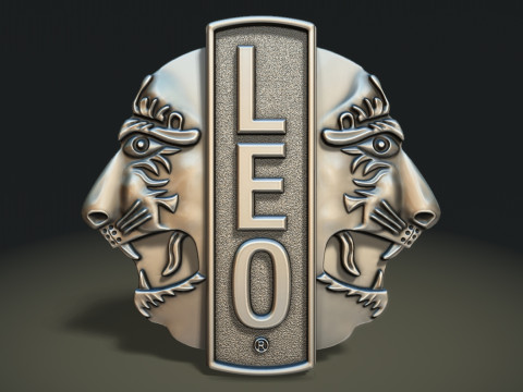 Lions club logo Modelo de impresión 3D