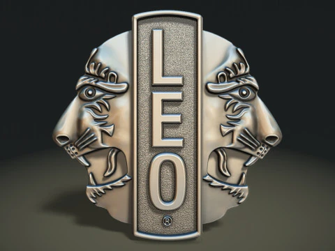 Lions club logo 3D Print Model