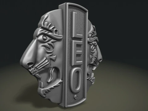 Lions club logo 3D Print Model