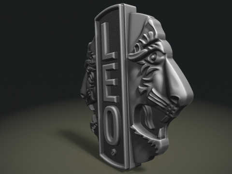 Lions club logo Modelo de impresión 3D