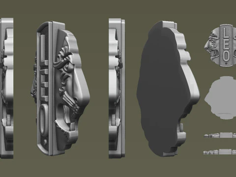 Lions club logo 3D Print Model