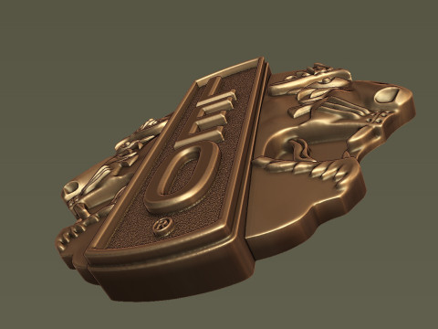 Lions club logo Modelo de impresión 3D